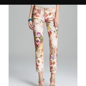 Tory Burch Izzy Skinny Floral Jeans 27